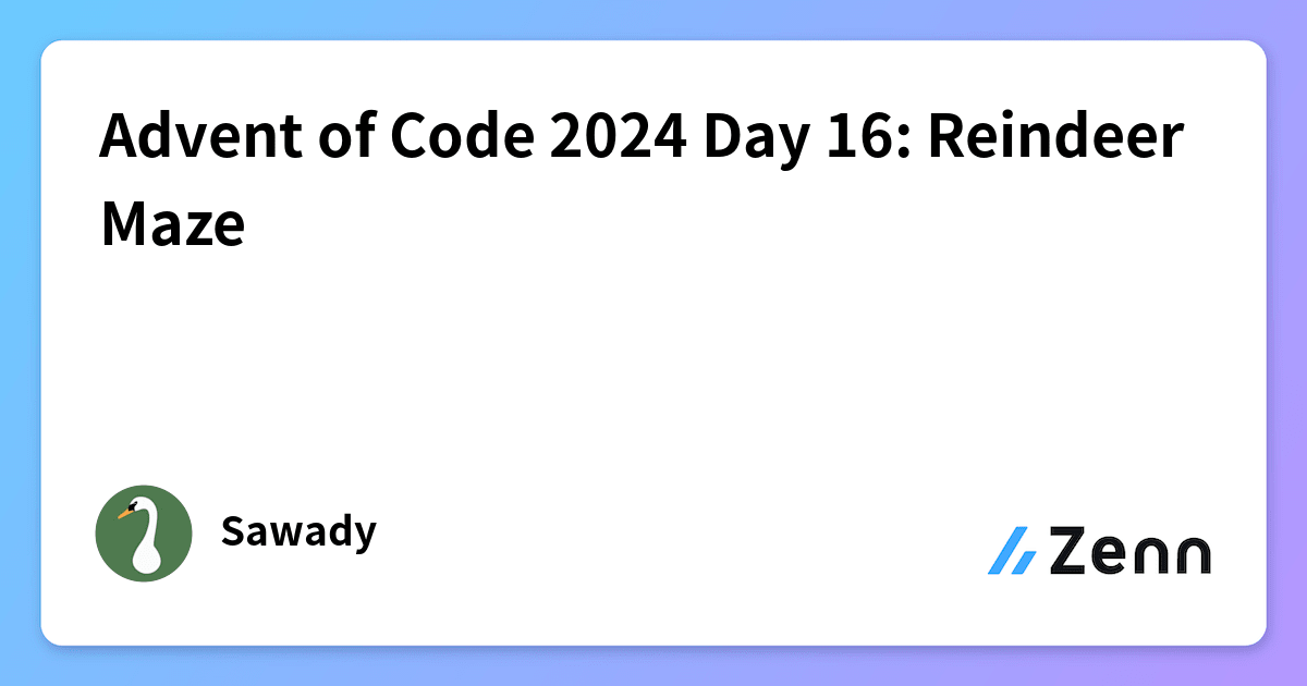 Reindeer Code Advent of Code 2024 Day 16: Reindeer Maze