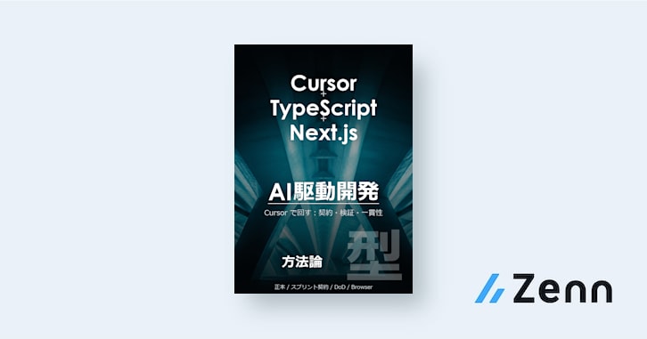 Cursor で回す AI 駆動開発：契約・検証・一貫性