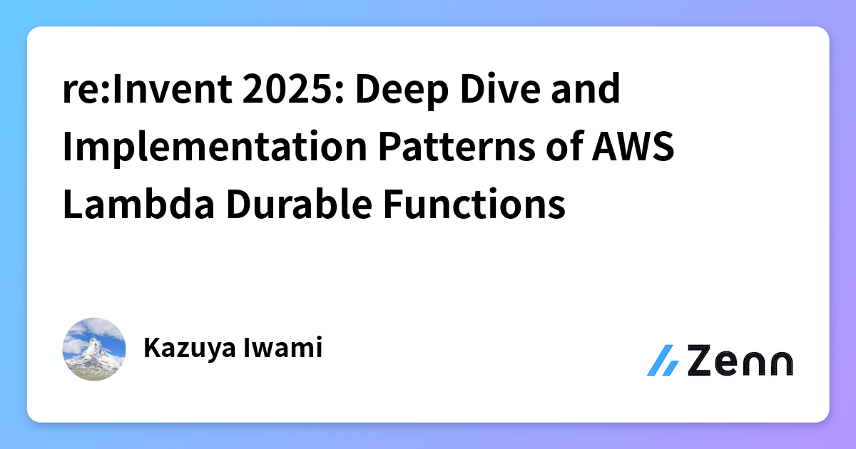 a deep dive into lambda, map, and filter functions in... re:Invent 2025: Deep Dive and Implementation Patterns of AWS Lambda ...