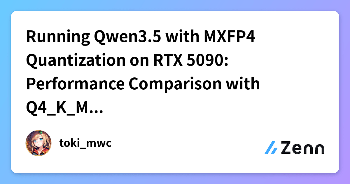 Running Qwen3.5 with MXFP4 Quantization on RTX 5090: Performance ...