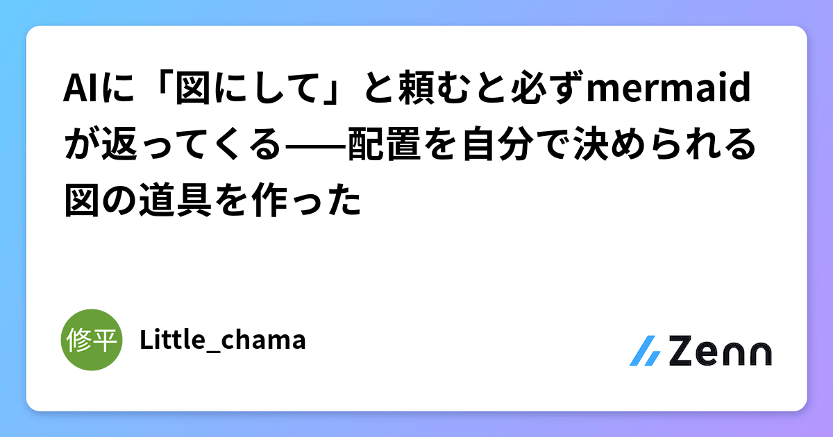 AIに「図にして」と頼むと必ずmermaidが返ってくる——配置を自分で決められる図の道具を作った