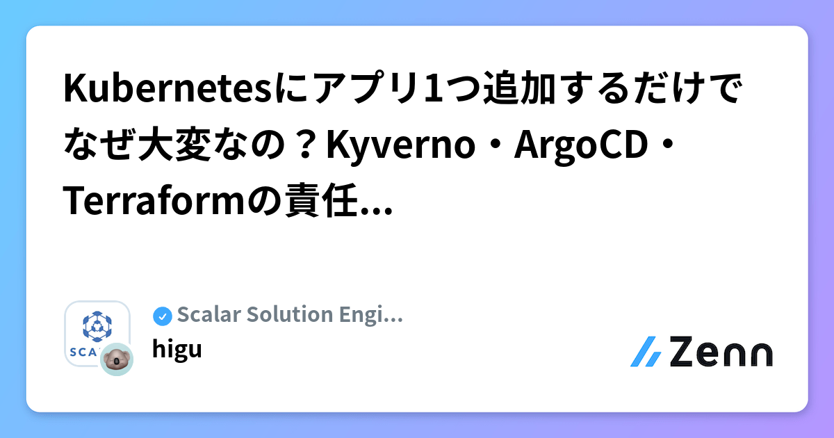 Kubernetesにアプリ1つ追加するだけでなぜ大変なの?Kyverno・ArgoCD・Terraformの責任分離を整理してみた【後編】