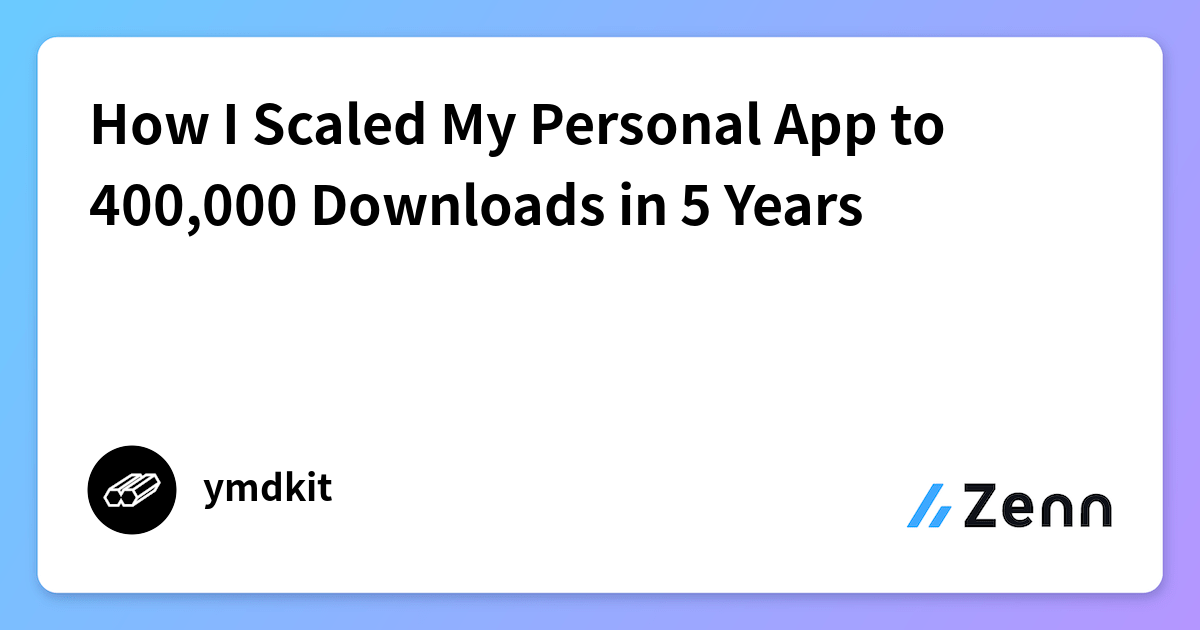 How I Scaled My Personal App to 400,000 Downloads in 5 Years