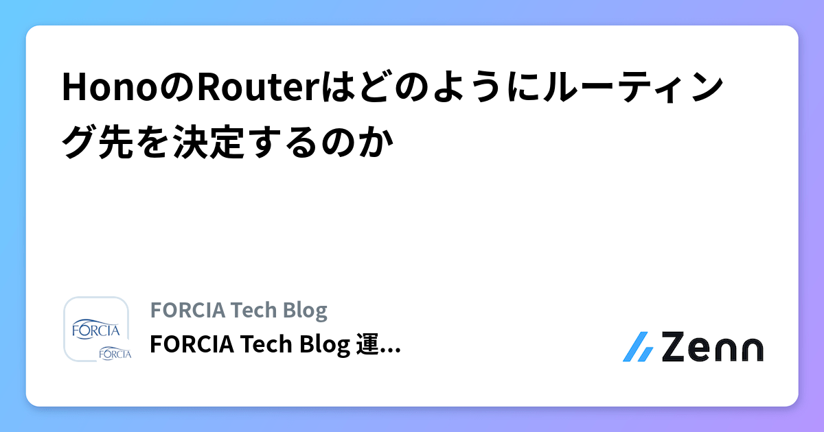 HonoのRouterはどのようにルーティング先を決定するのか