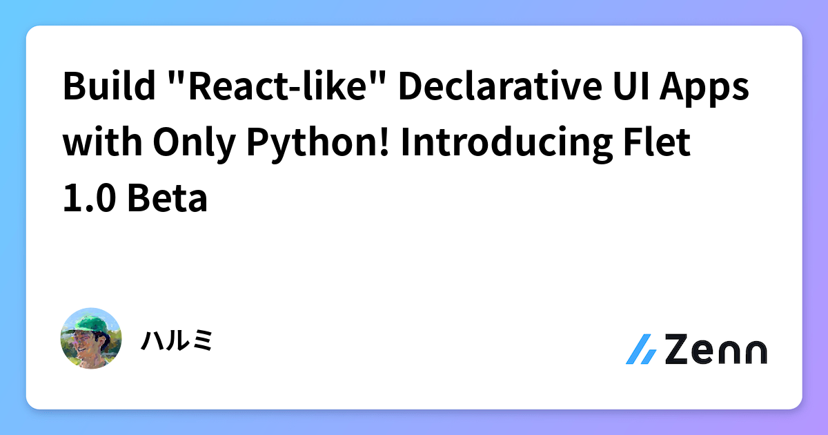 Build "React-like" Declarative UI Apps with Only Python! Introducing ...