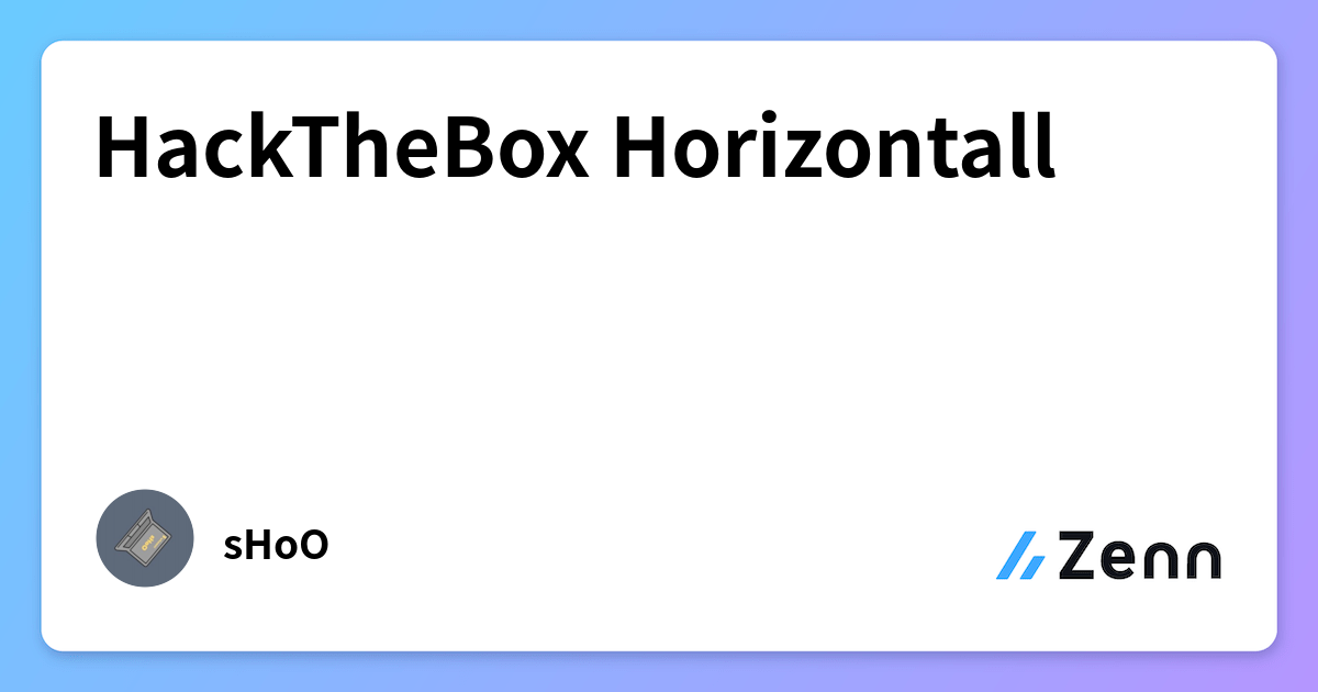 HackTheBox Horizontall