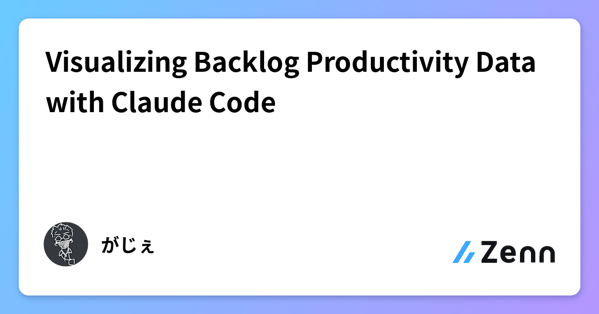 Visualizing Backlog Productivity Data with Claude Code