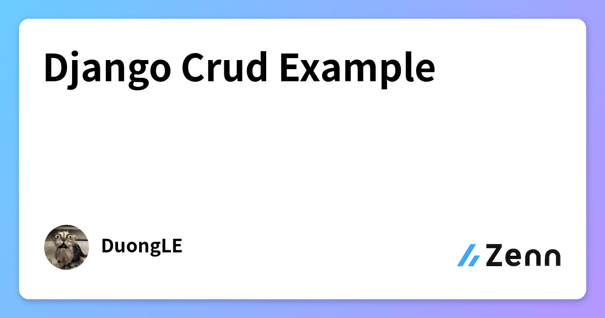Django Crud Example