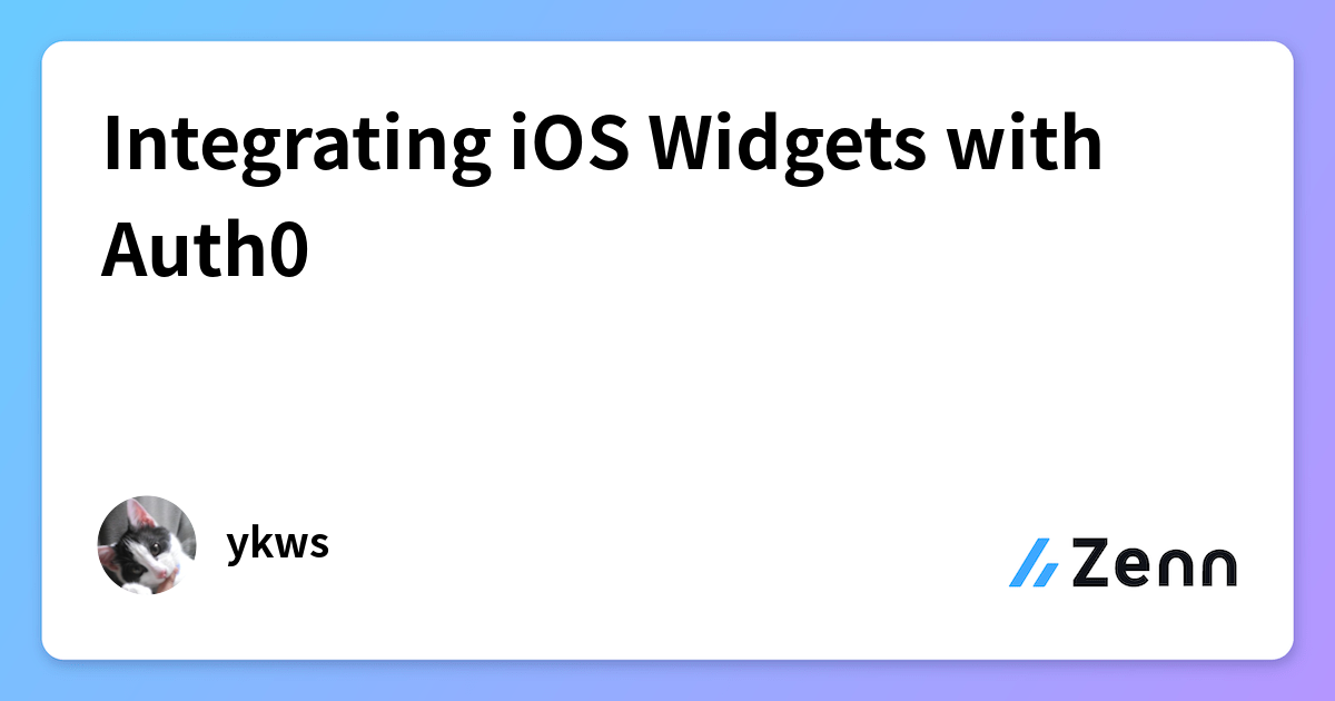 Integrating iOS Widgets with Auth0