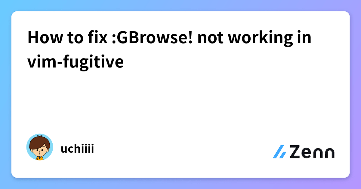 How to fix :GBrowse! not working in vim-fugitive