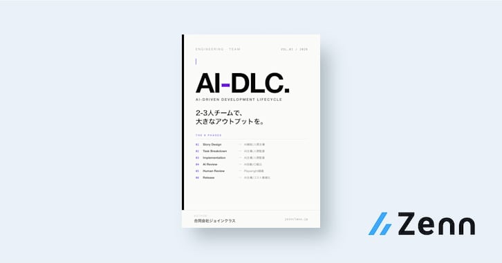 AI駆動開発ライフサイクル(AI-DLC)の教科書 —— 2-3人チームで大きなアウトプットを出す実践知