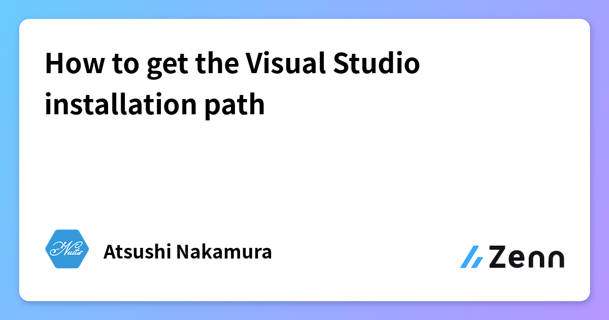How to get the Visual Studio installation path