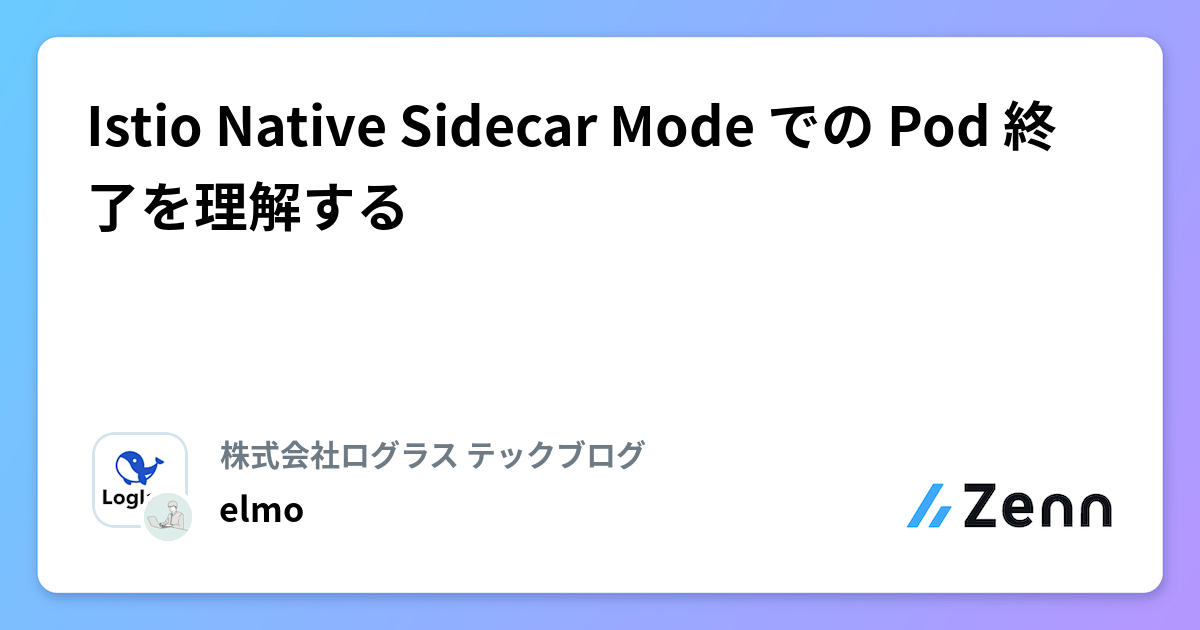 Istio Native Sidecar Mode での Pod 終了を理解する