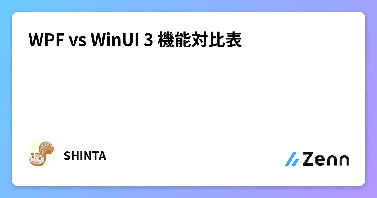 Wpf Vs Winui
