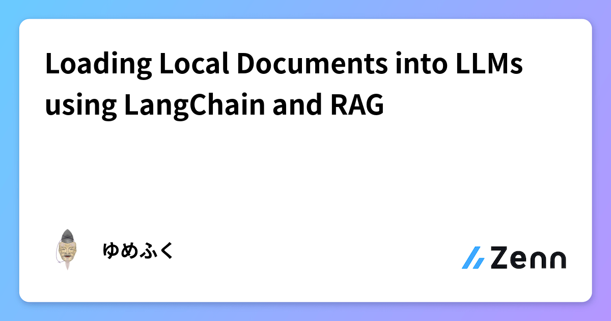 Loading Local Documents into LLMs using LangChain and RAG