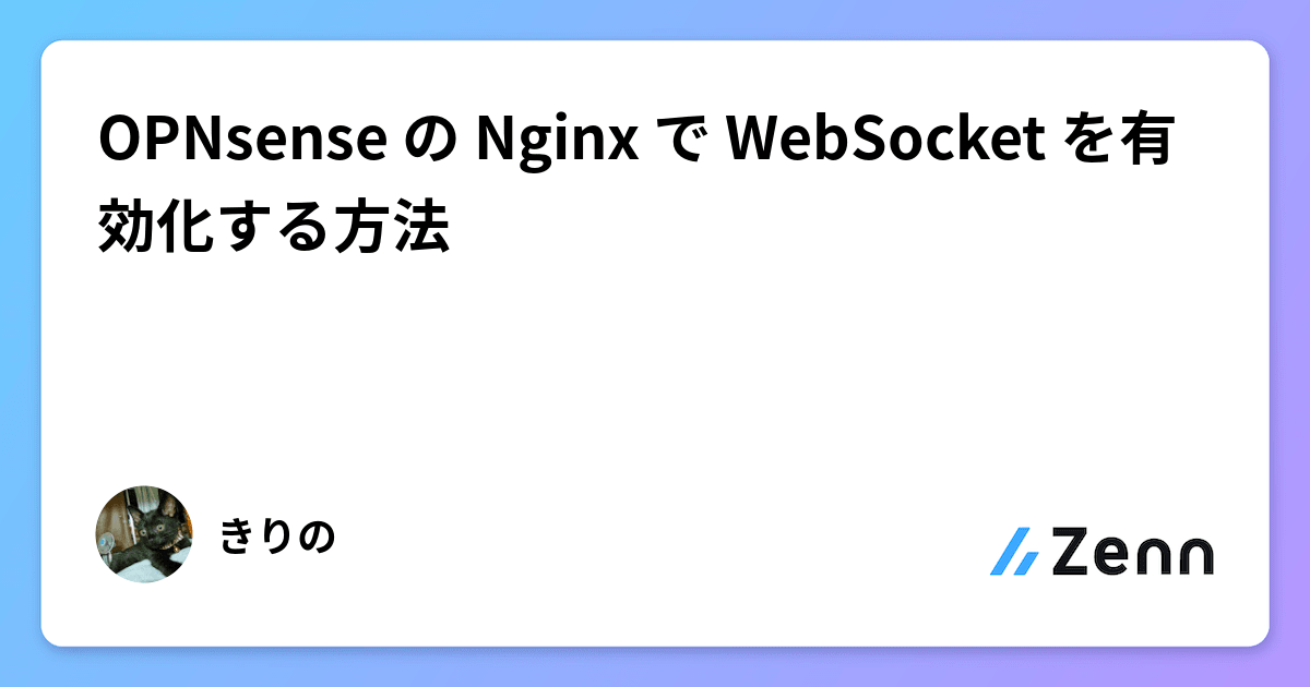 Opnsense nginx websocket 