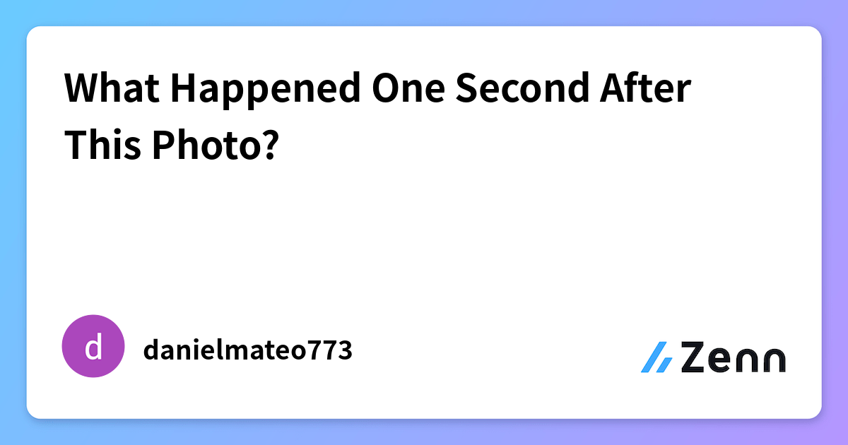 What Happened One Second After This Photo?