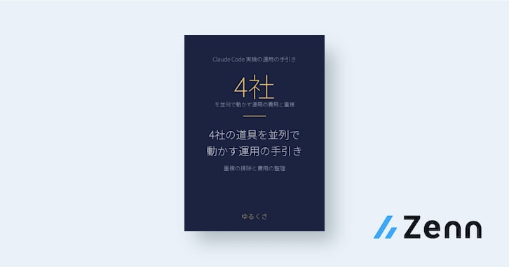 4社の道具を並列で動かす運用の手引き——重複の排除と費用の整理