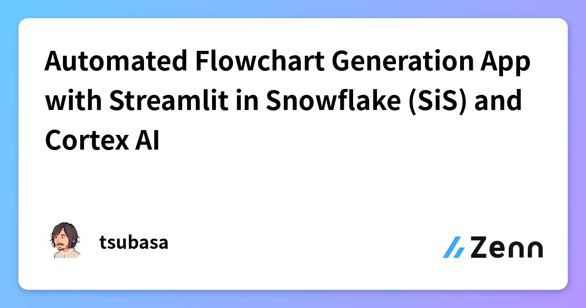 Automated Flowchart Generation App with Streamlit in Snowflake (SiS ...