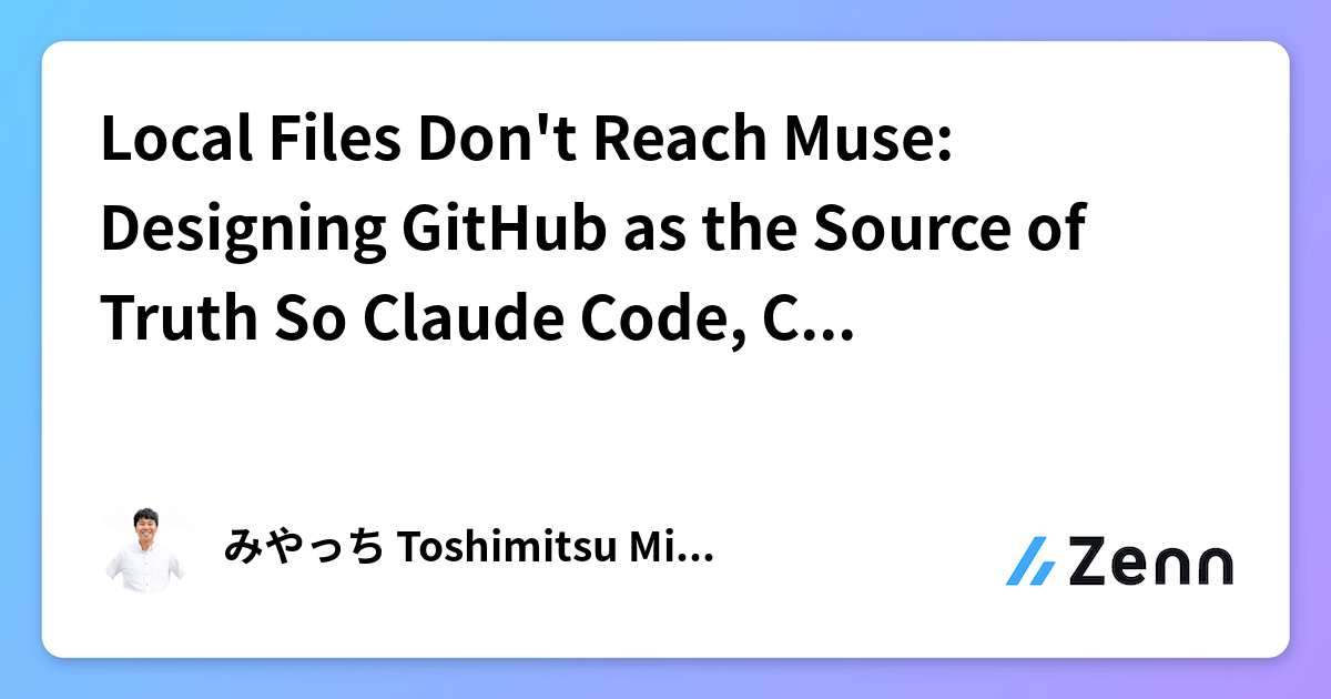 Local Files Don't Reach Muse: Designing GitHub as the Source of Truth ...
