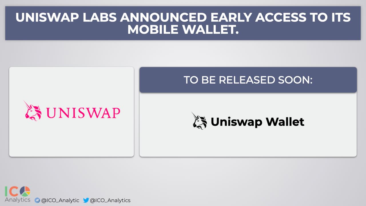 Uniswap Labs announced early access to its mobile wallet. According to the blog post, a mobile app is primarily a self-custodial crypto wallet and will also offer the ability to trade tokens directly with Uniswap. The public access on iOS is supposed to happen after Apple approval.