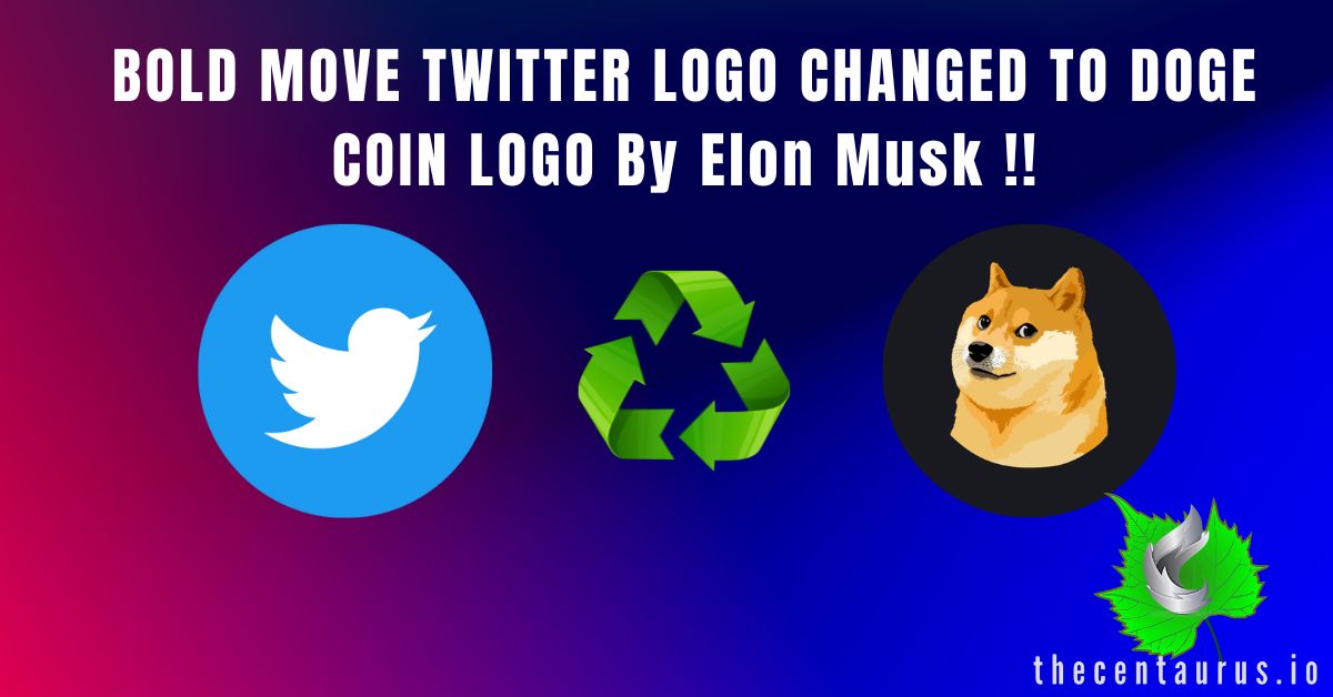 BLOD MOVE  TWITTER LOGO CHANGEWD TO DOGE COIN LOGO By Elon Musk !!