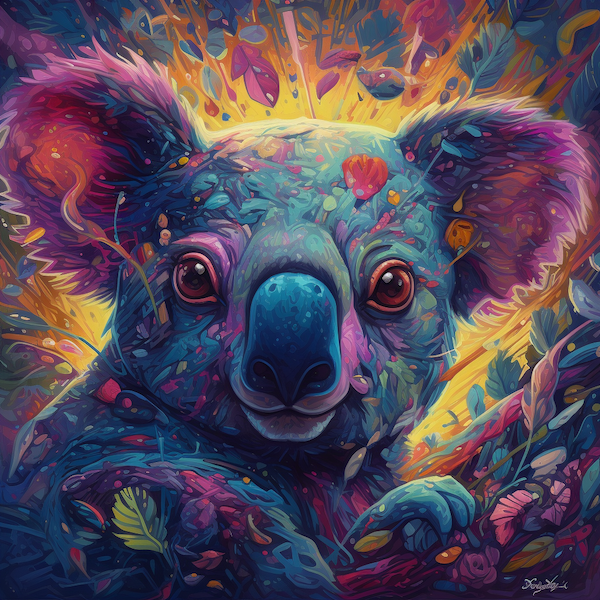 #Web3Media Koala Dreamscape - "Yes can i help you" is art that I purchased on objkt.com. Each unique and playfu