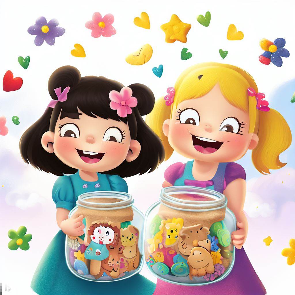 Two friends with magic cookie jars. Sharing is caring.