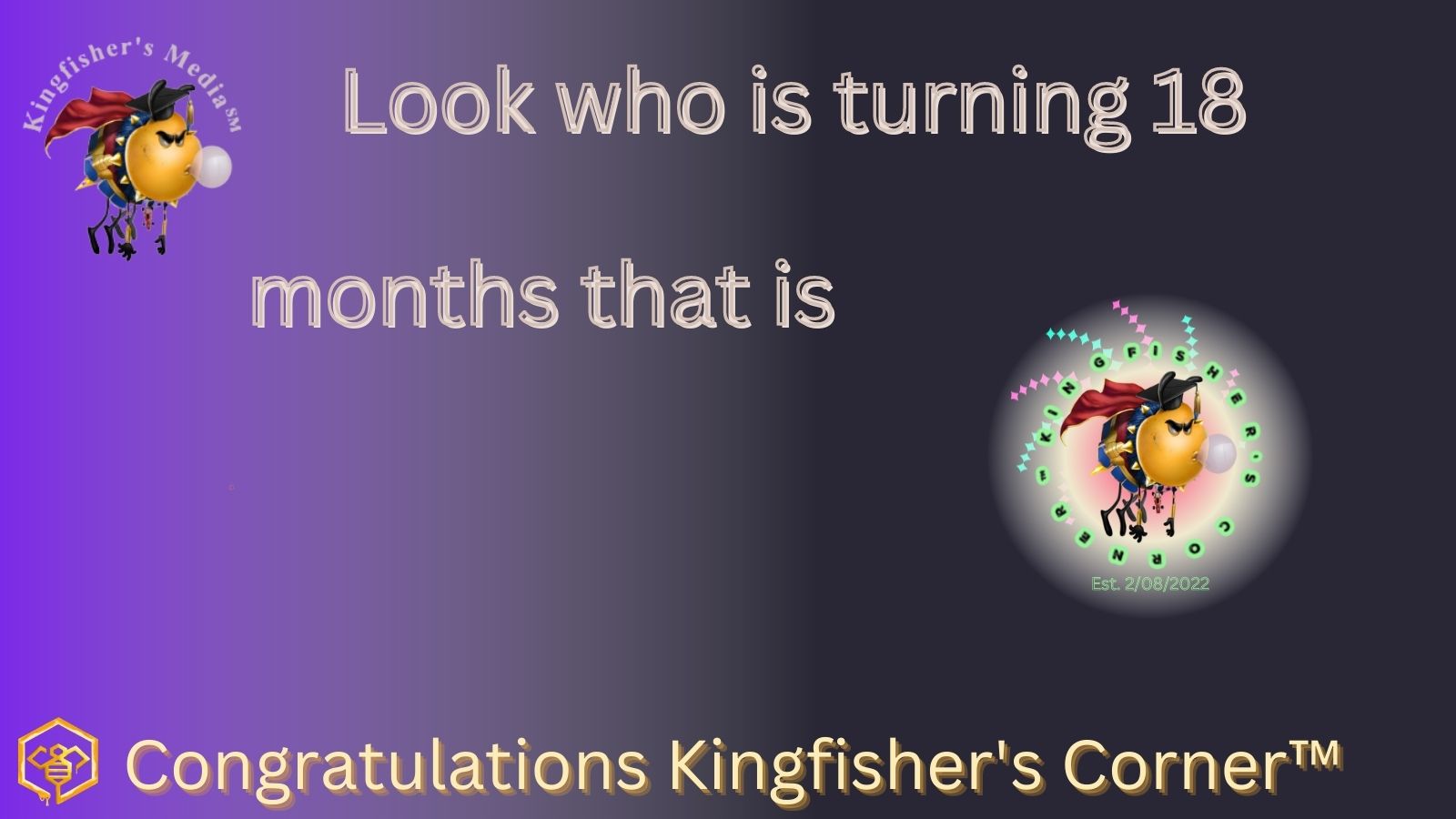 Kingfisher's Corner™ 18 month celebration Featured Image #Web3Event #Web3Community