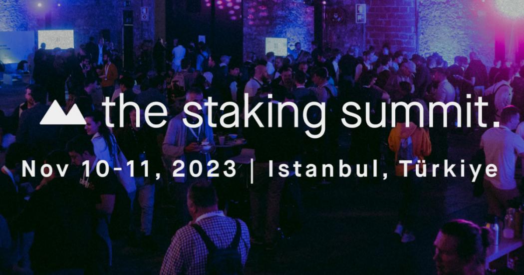  Logo of Staking Summit 2023, symbolizing the future of the staking industry.