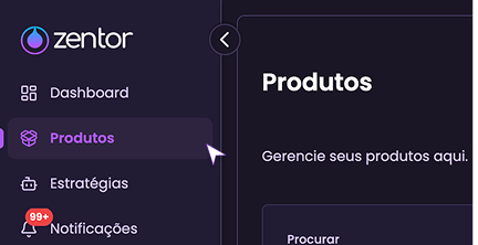 Passo 5: Ir para "Produtos"