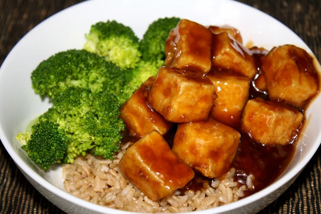 Vegan Spicy General Tso's Bean Curd