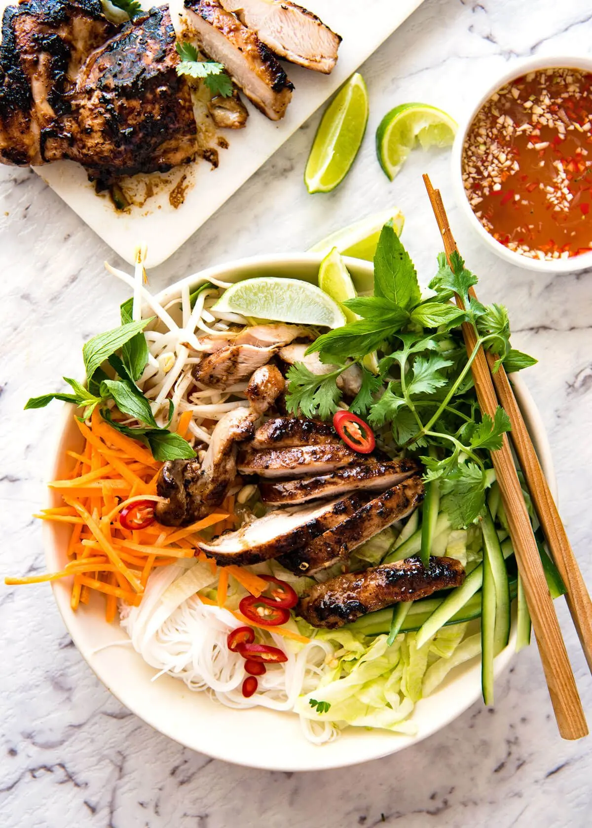 Lemongrass Chicken Vermicelli Bowl Lemongrass Chicken Vermicelli Bowl