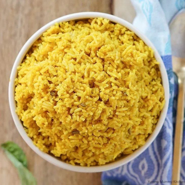 Golden Rice with Turmeric