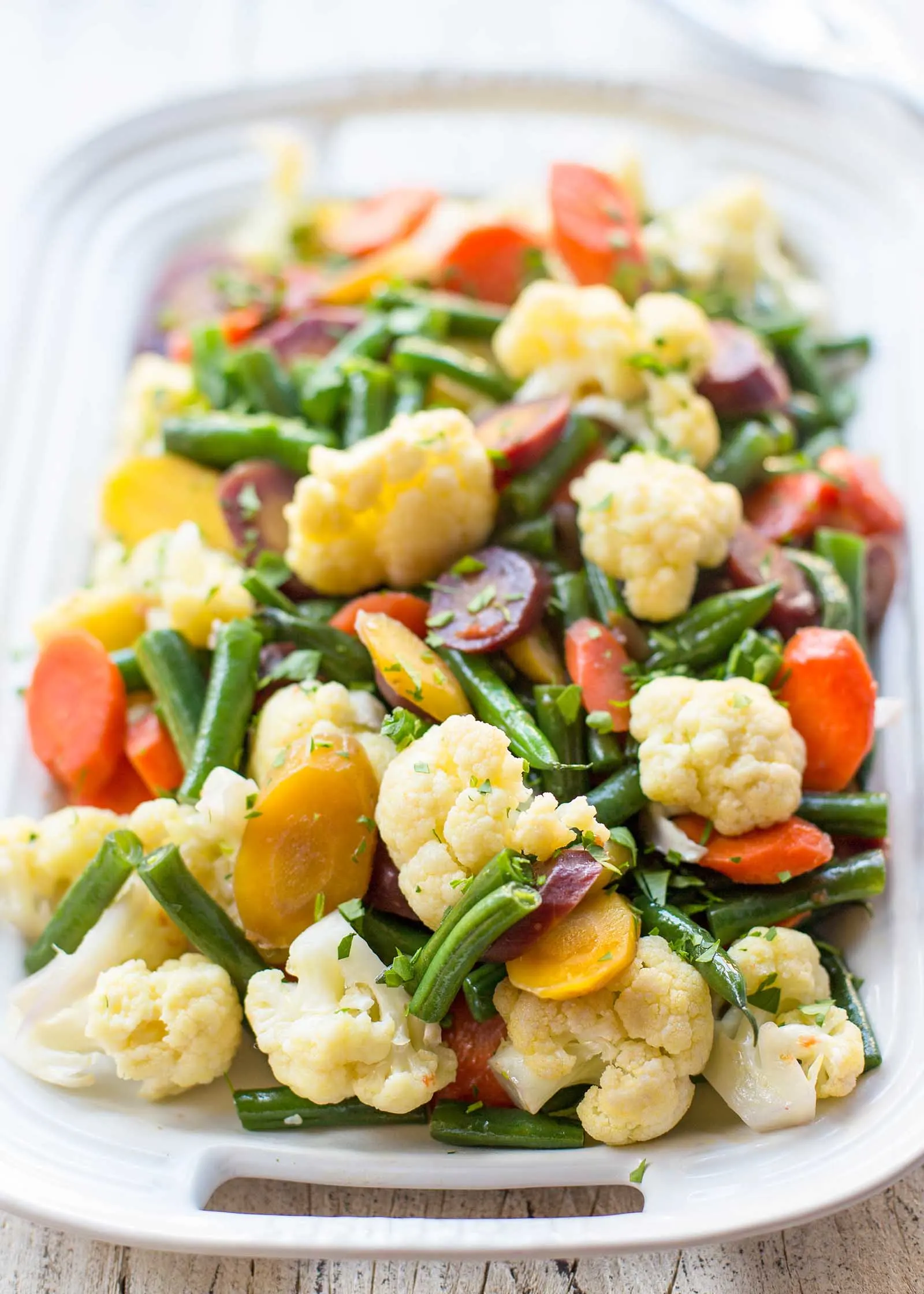 Steamed Vegetables with Sunflower Oil Steamed Vegetables with Sunflower Oil