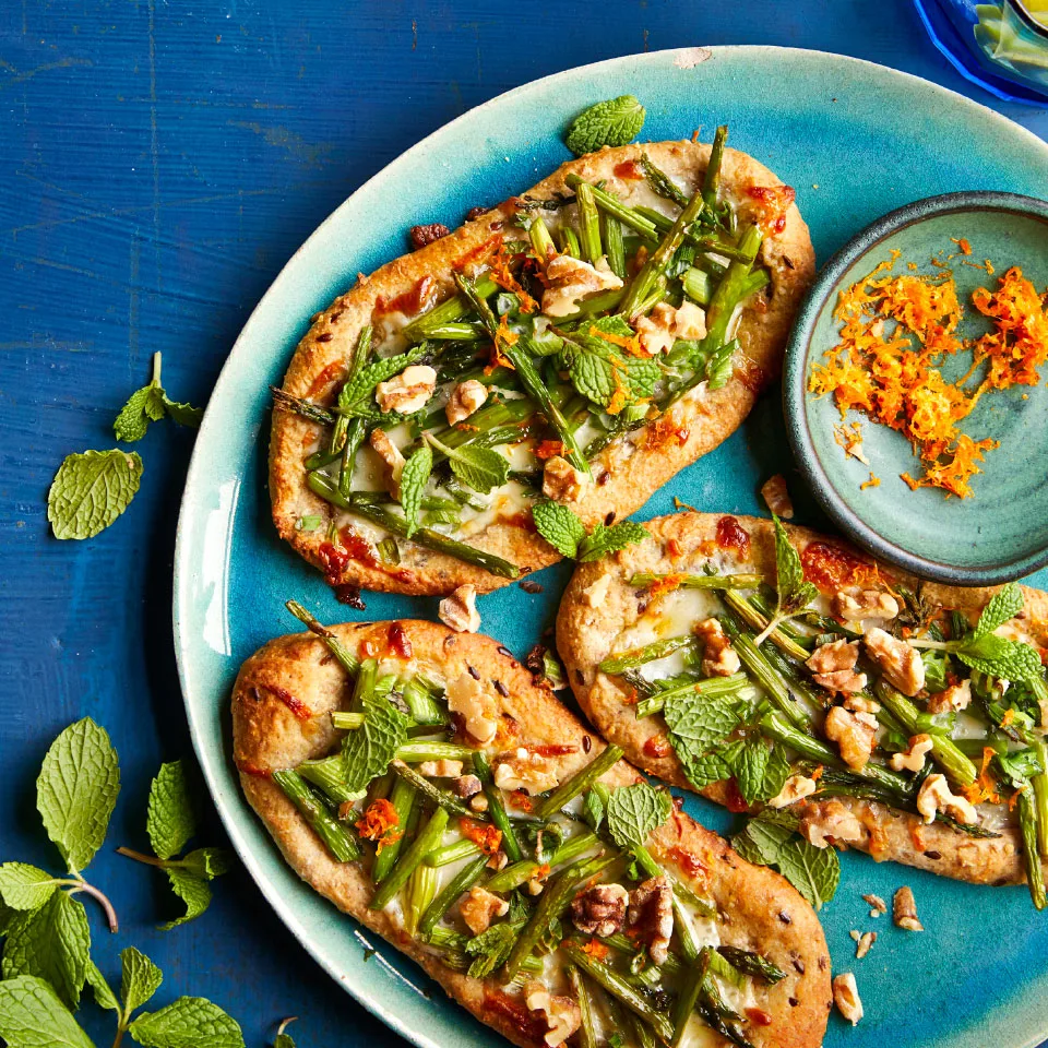 Farmers Cheese and Marinated Kale Pizettes Farmers Cheese and Marinated Kale Pizettes