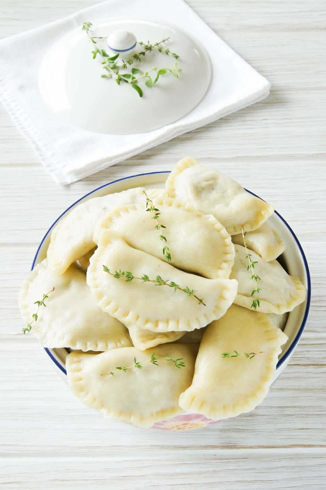 Boiled Sauerkraut and Mushroom Pierogi Boiled Sauerkraut and Mushroom Pierogi