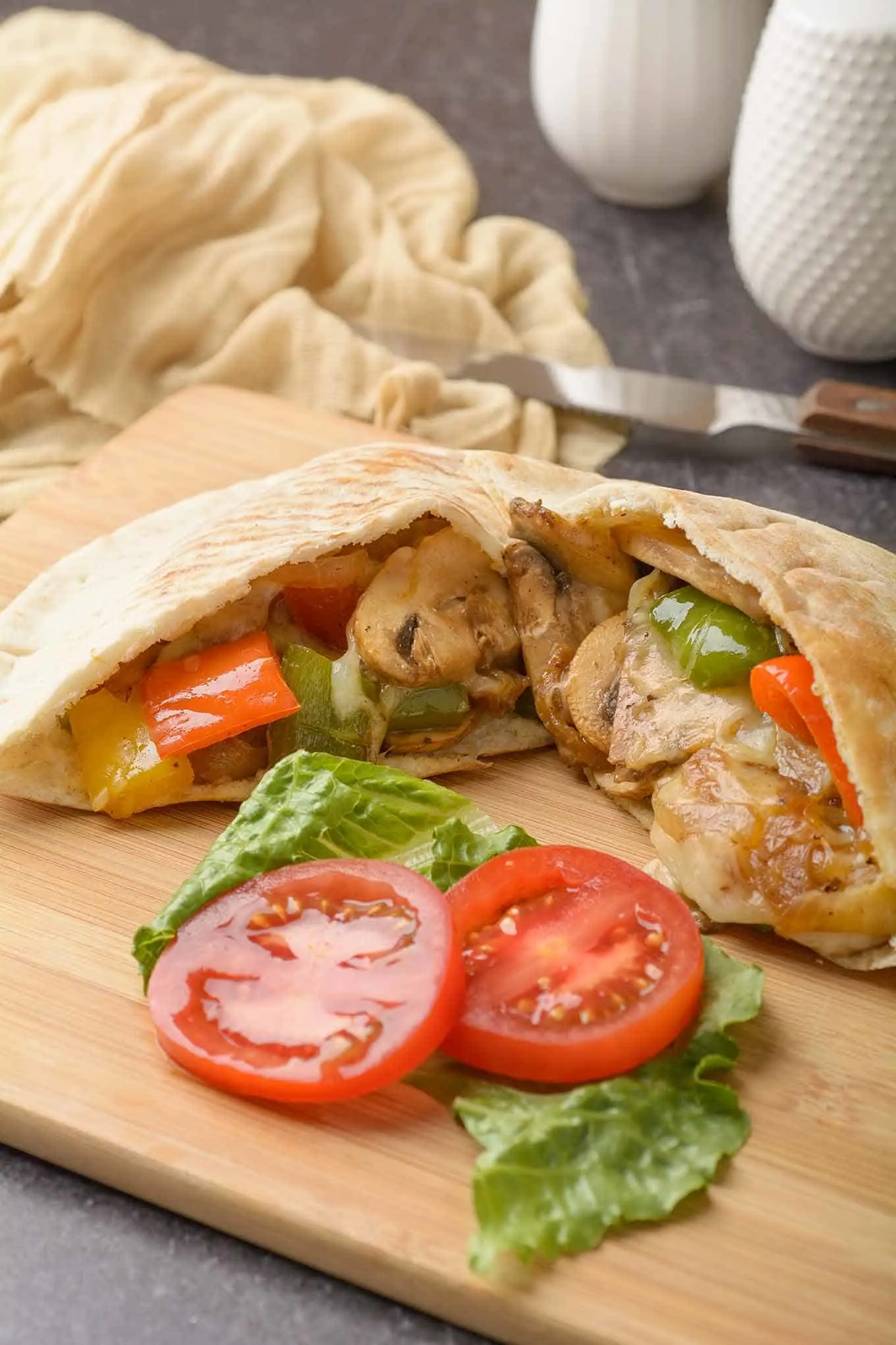 Mushrooms in Tomato Sauce with Pita Mushrooms in Tomato Sauce with Pita
