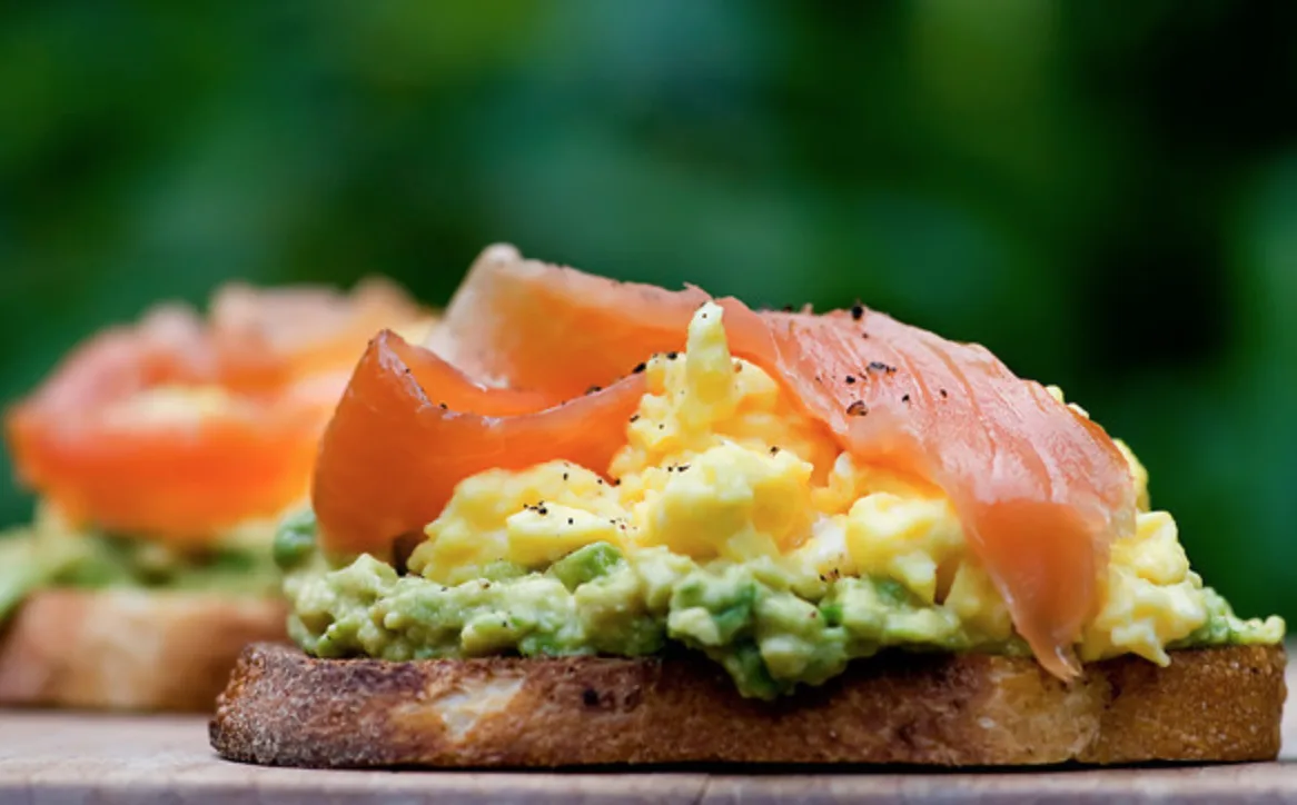 Egg and Avocado Open Faced Sandwich