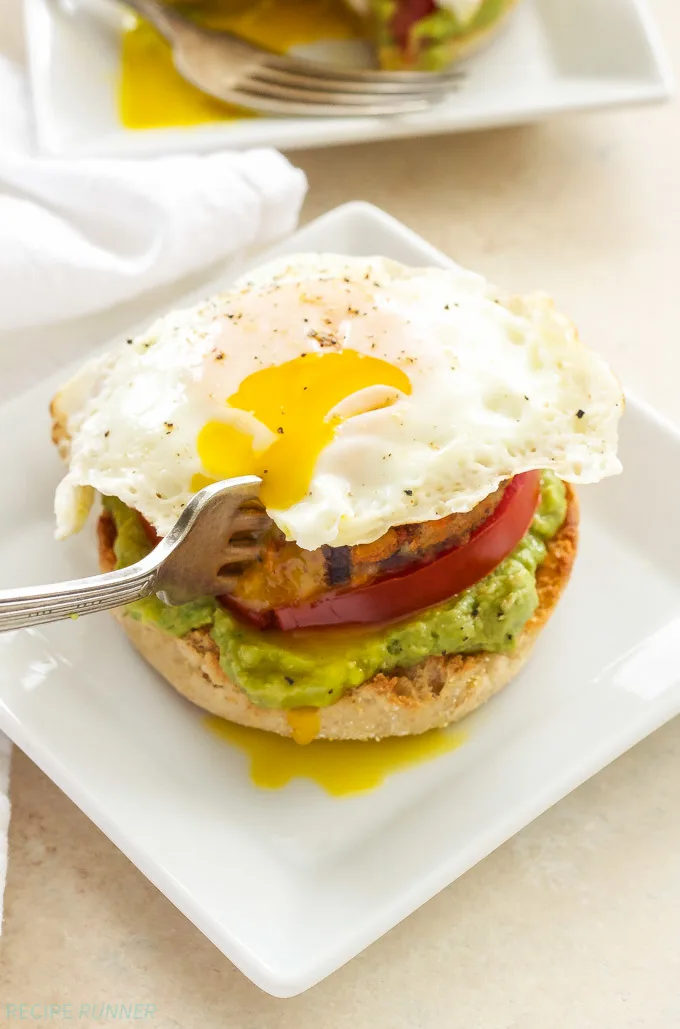 Gluten-Free Egg and Avocado Open Faced Sandwich