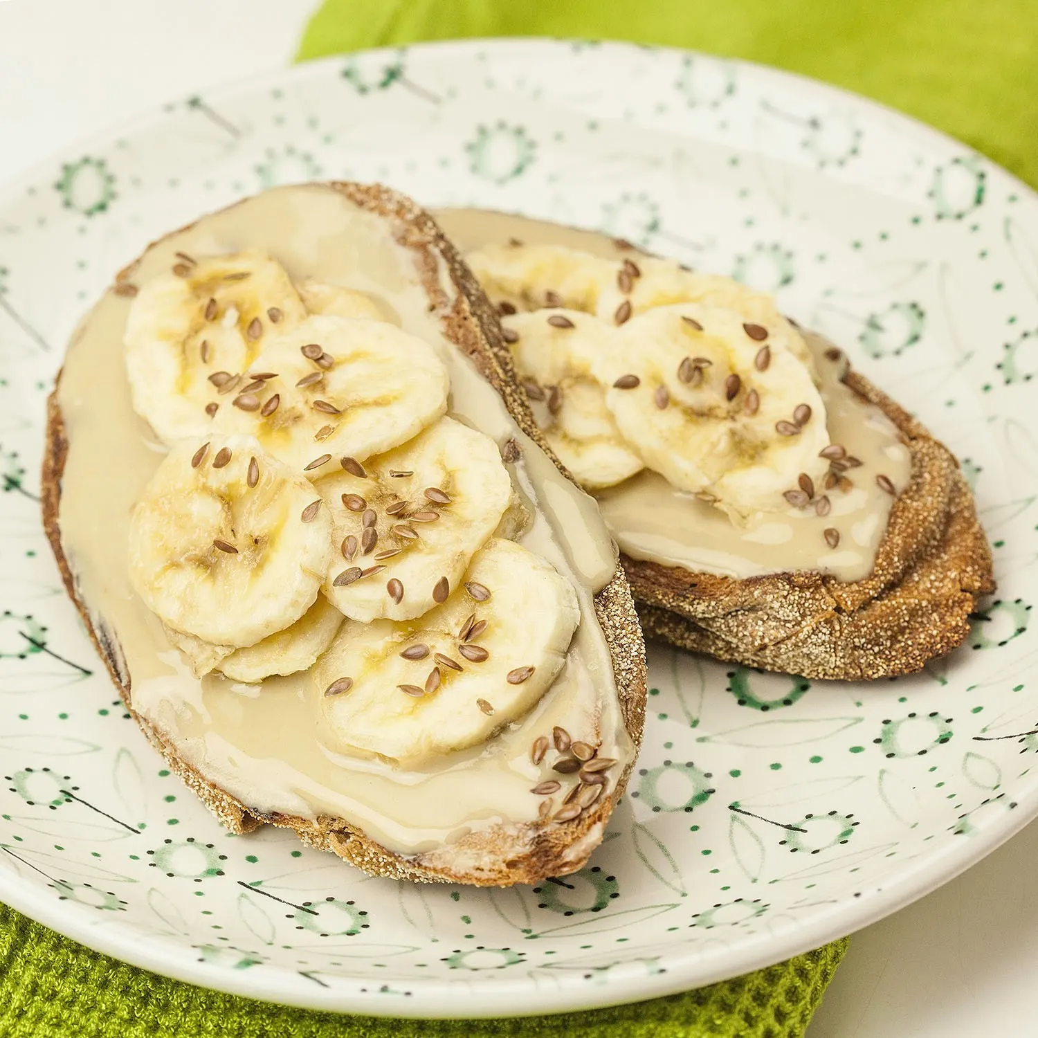 Vegan Banana Tahini Toasts