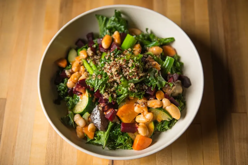Curried Organic Red Quinoa & Lemony Kale Curried Organic Red Quinoa & Lemony Kale