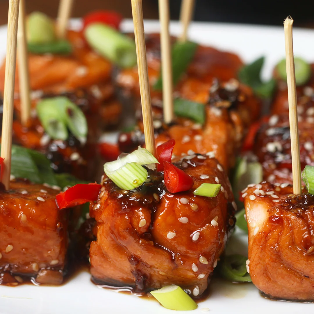 Glazed Salmon Bites