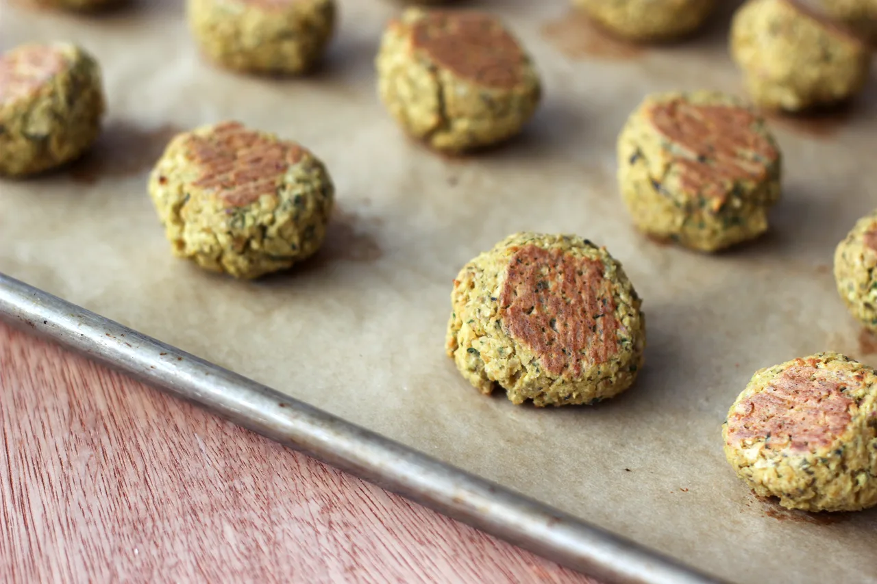 Falafel Bites with Tahini Drizzle Falafel Bites with Tahini Drizzle