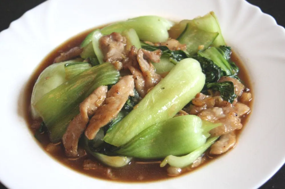Gluten-Free Sauteed Roast Pork with Bok Choy