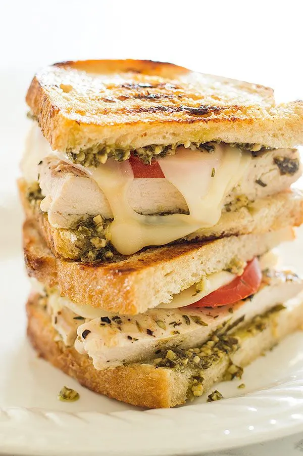 Roasted Chicken, Greens Pesto, Pickled Vegetables Sandwich Roasted Chicken, Greens Pesto, Pickled Vegetables Sandwich