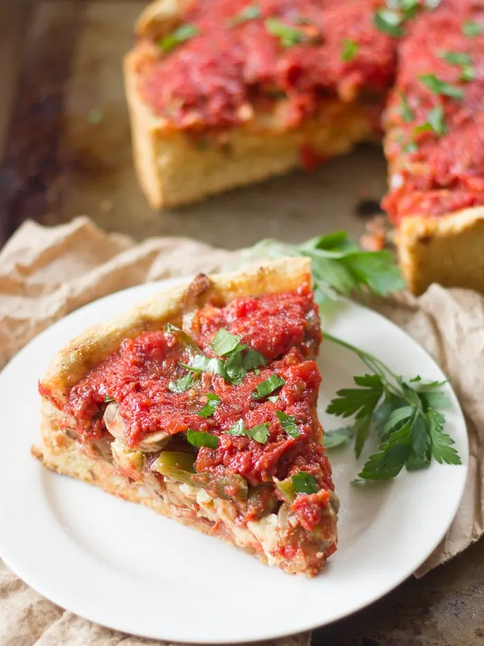 Vegetarian Deep Dish Pizza Vegetarian Deep Dish Pizza