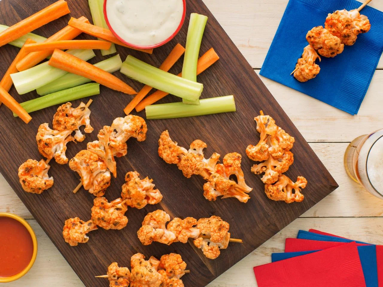 Buffalo Cauliflower Skewers Buffalo Cauliflower Skewers