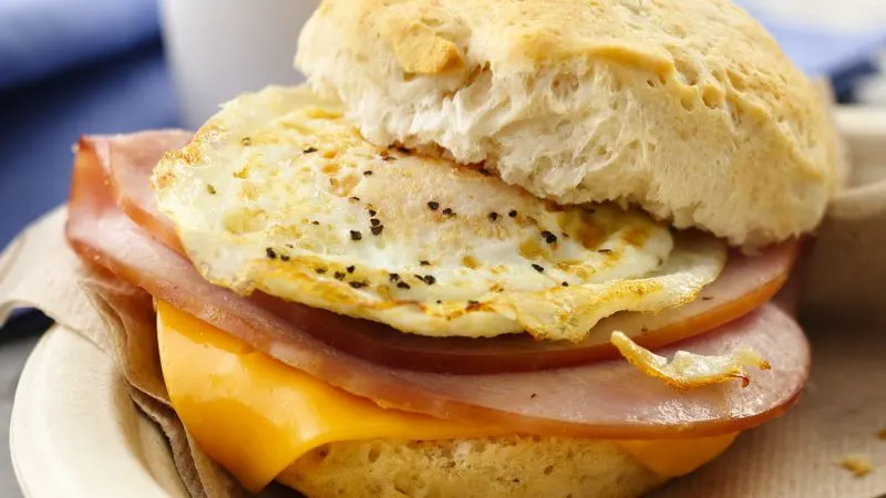 Egg & Ham Buttermilk Biscuit Sandwich