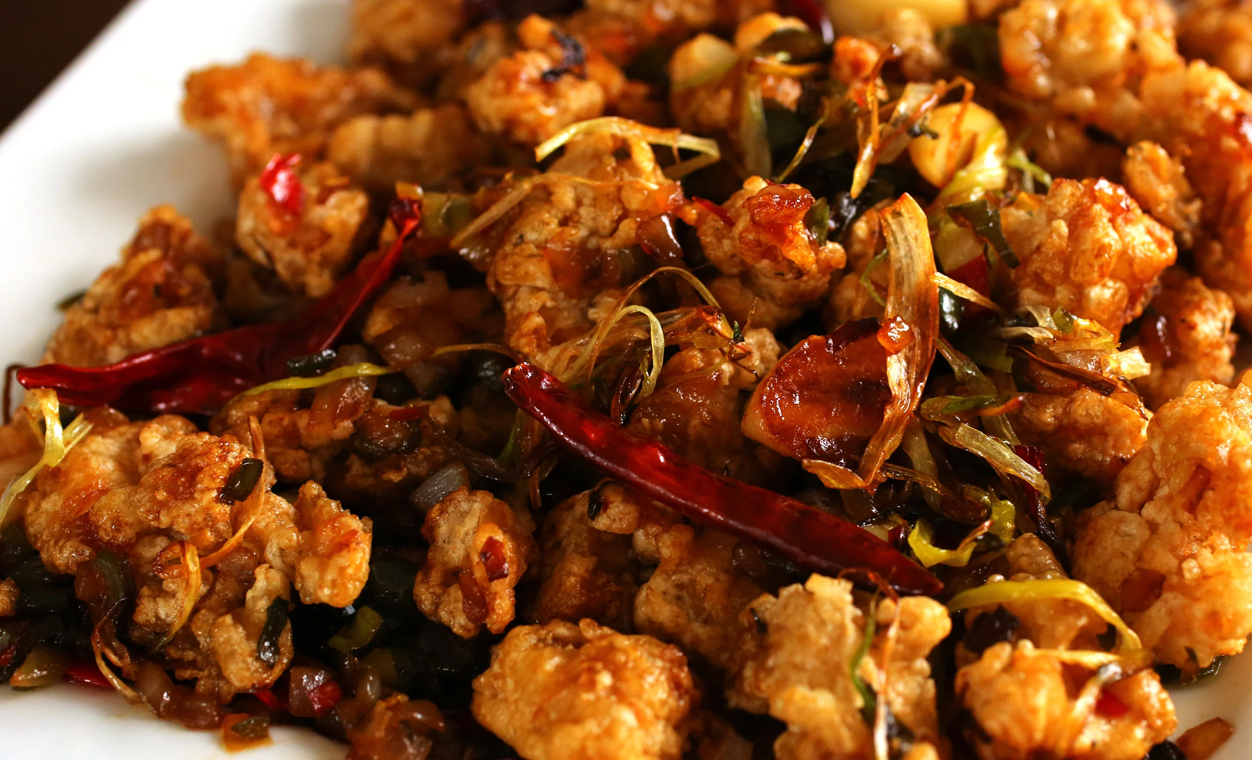 Dry Spicy Tasty Diced Chicken with Ginger and Peanuts